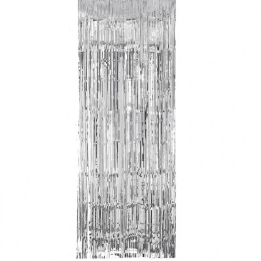 Metallic Door Curtain - Silver
