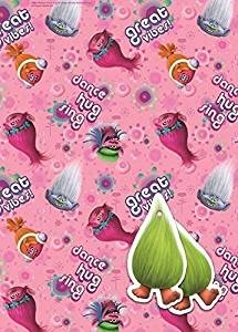 Trolls 2 Sheet/2 Tag Gift Wrap