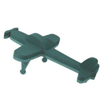 3D Aeroplane Foam Floral Frame