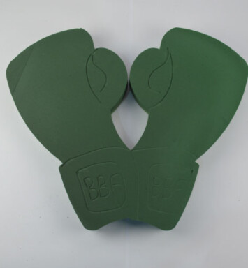Boxing Gloves Foam Floral Frame