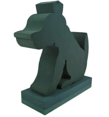 3D Dog Foam Floral Frame