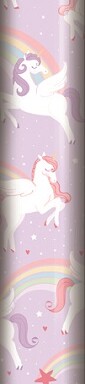 Box of 12 2m Unicorn Rainbow Gift Wrap