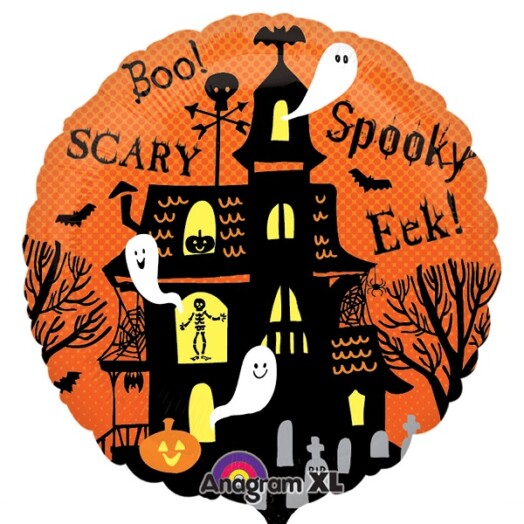 18 Inch Spooky Haunted House Foil Balloon