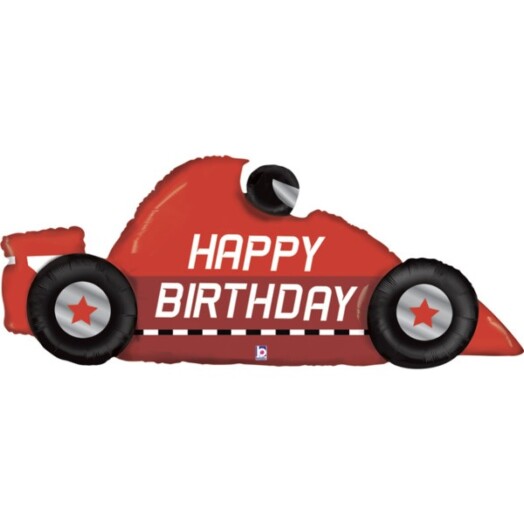 Race Car Happy Birthday Super Shape Foil Balloon