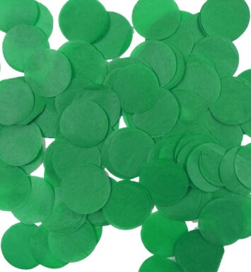 100g Green Round Tissue Paper Confetti - 15mm