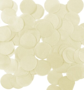 100g Ivory Round Tissue Paper Confetti - 15mm