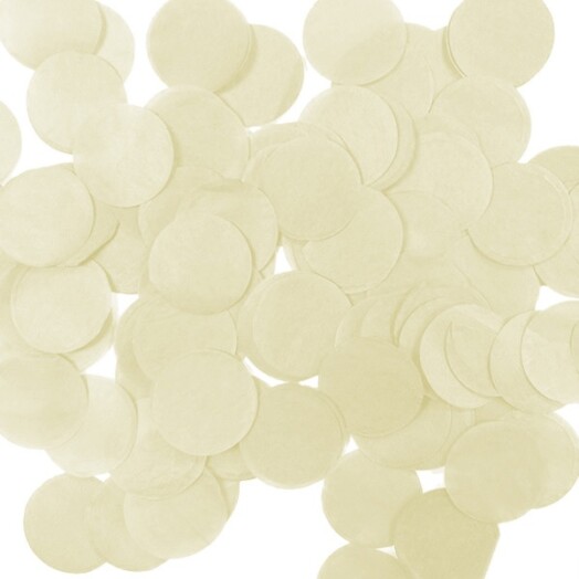 100g Ivory Round Tissue Paper Confetti - 15mm