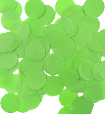 100g Lime Green Round Tissue Paper Confetti - 15mm