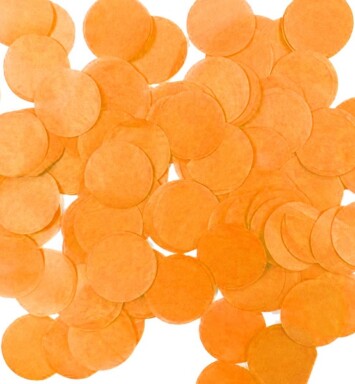 100g Orange Round Tissue Paper Confetti - 15mm