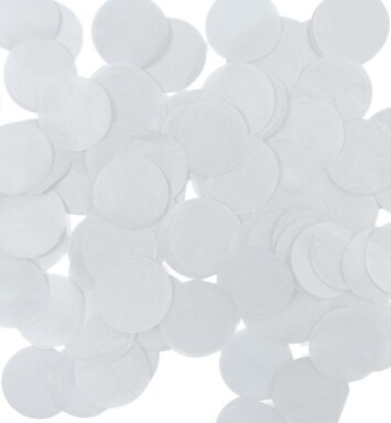 100g White Round Tissue Paper Confetti - 25mm