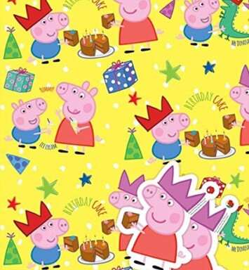Peppa Pig 2 Sheet/2 Tag Gift Wrap