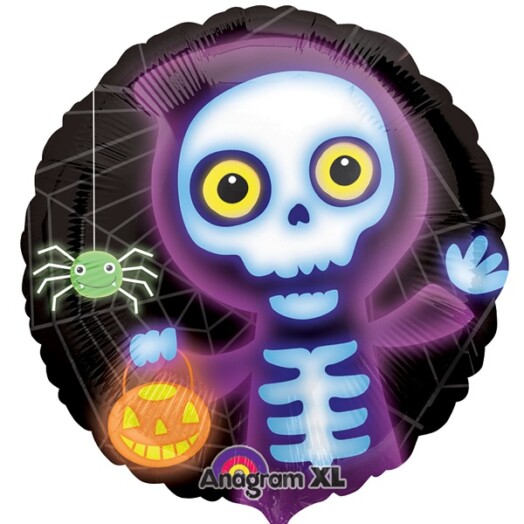 18 Inch Boo Crew Skeleton Foil Balloon