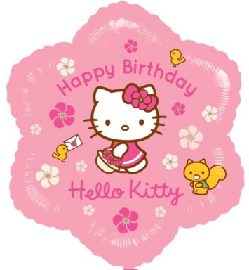 Hello Kitty Happy Birthday Foil Balloon