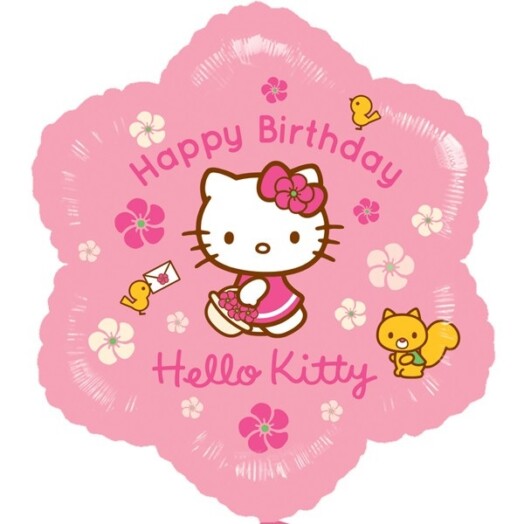 Hello Kitty Happy Birthday Foil Balloon
