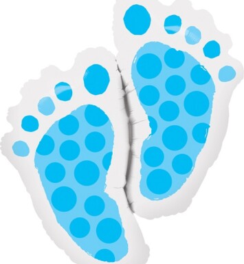 Baby Feet Blue Super Shape Foil Balloon