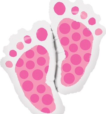 Baby Feet Pink Super Shape Foil Balloon