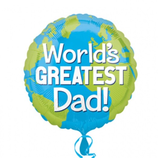 17 Inch World's Greatest Dad Foil Balloon