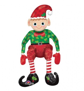 Sitting Jolly Elf Multi Balloon