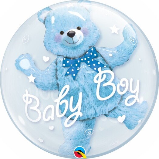 Baby Bear Blue Double Bubble Balloon