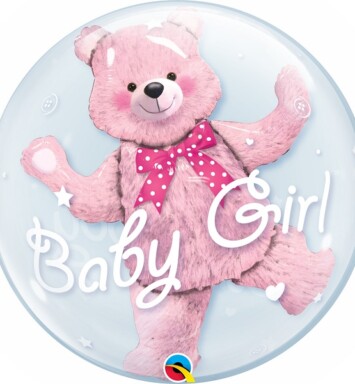 Baby Bear Pink Double Bubble Balloon