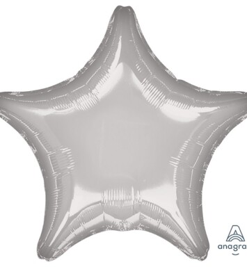 Unpackaged 19" Metallic Star Foil Balloon - Silver