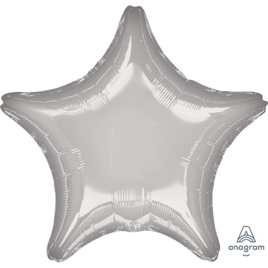Unpackaged 19" Metallic Star Foil Balloon - Silver