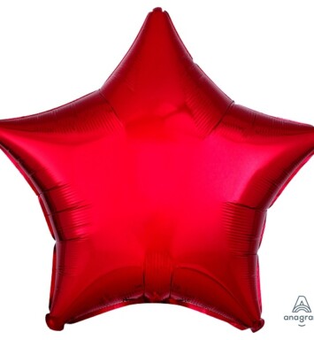 Unpackaged 19" Metallic Star Foil Balloon - Red