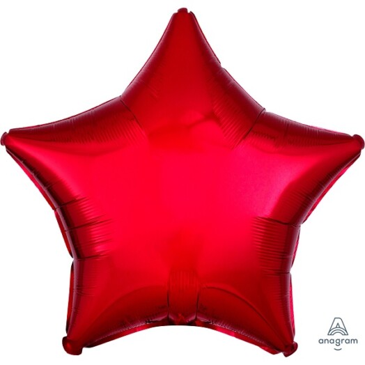 Unpackaged 19" Metallic Star Foil Balloon - Red