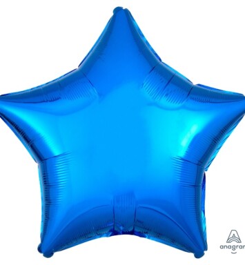 Unpackaged 19" Metallic Star Foil Balloon - Blue