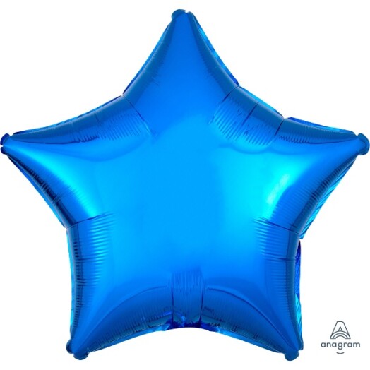 Unpackaged 19" Metallic Star Foil Balloon - Blue