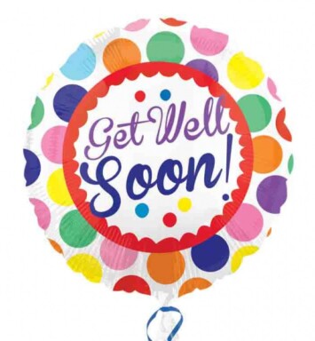 17 Inch Get Well Dots Foil Balloon