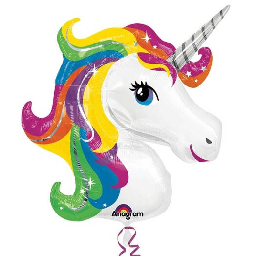 Rainbow Unicorn Super Shape Foil Balloon
