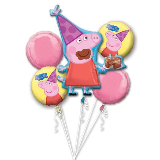 Peppa Pig Foil Balloon Bouquet