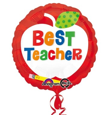 17 Inch Best Teacher Apple Foil Balloon