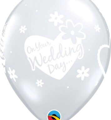 11 Inch On Your Wedding Day Diamond Clear Latex