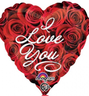 17 Inch Love You Roses Foil Balloon