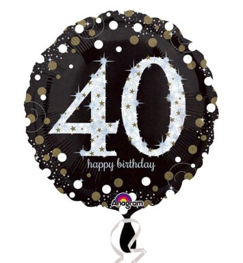 18" Gold Sparkling Celebration 40th Foil Balloon