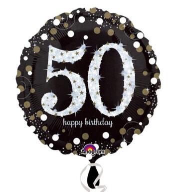 18" Gold Sparkling Celebration 50th Foil Balloon
