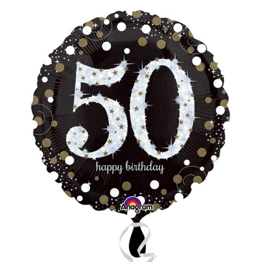 18" Gold Sparkling Celebration 50th Foil Balloon