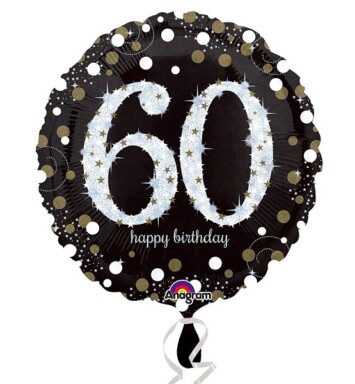 18" Gold Sparkling Celebration 60th Foil Balloon