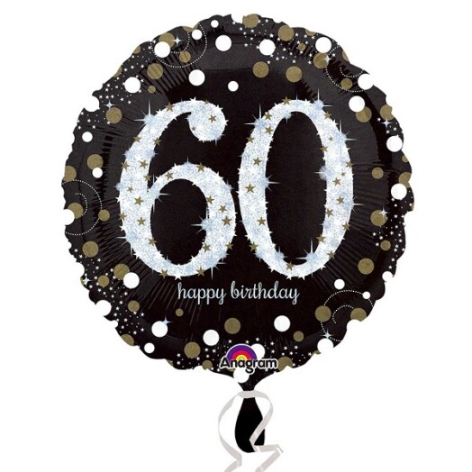 18" Gold Sparkling Celebration 60th Foil Balloon