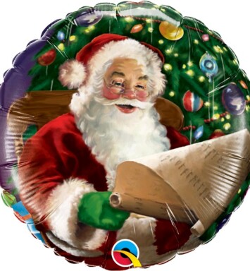 18" Santa's Christmas List Foil Balloon