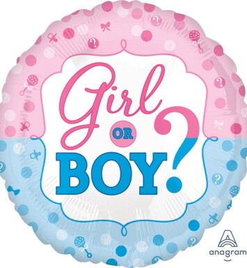 17" Gender Reveal Foil Balloon
