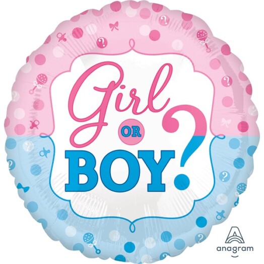 17" Gender Reveal Foil Balloon