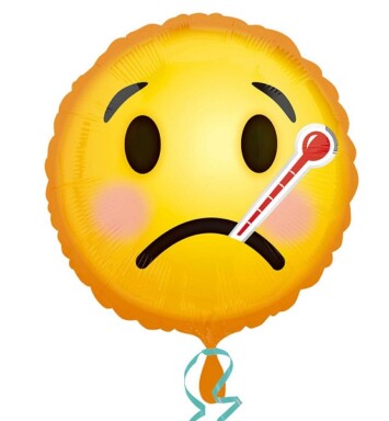 17" Get Well Soon Emoticon Foil Balloon