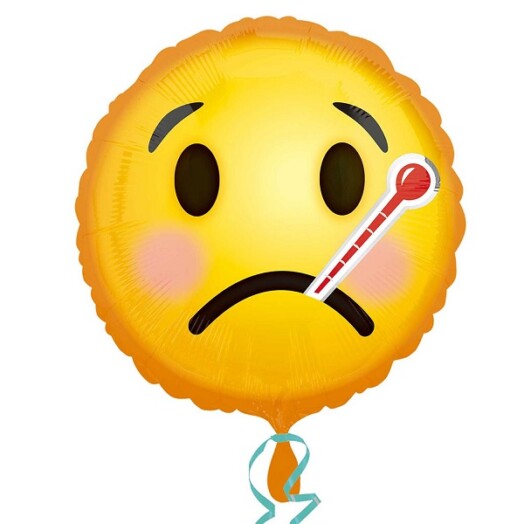17" Get Well Soon Emoticon Foil Balloon