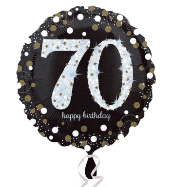 18" Gold Sparkling Celebration 70th Foil Balloon