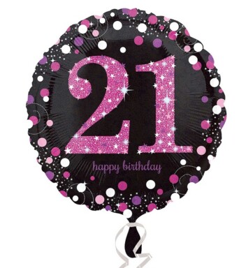18" Pink Sparkling Celebration 21st Foil Balloon