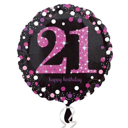 18" Pink Sparkling Celebration 21st Foil Balloon