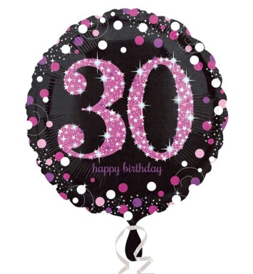18" Pink Sparkling Celebration 30th Foil Balloon